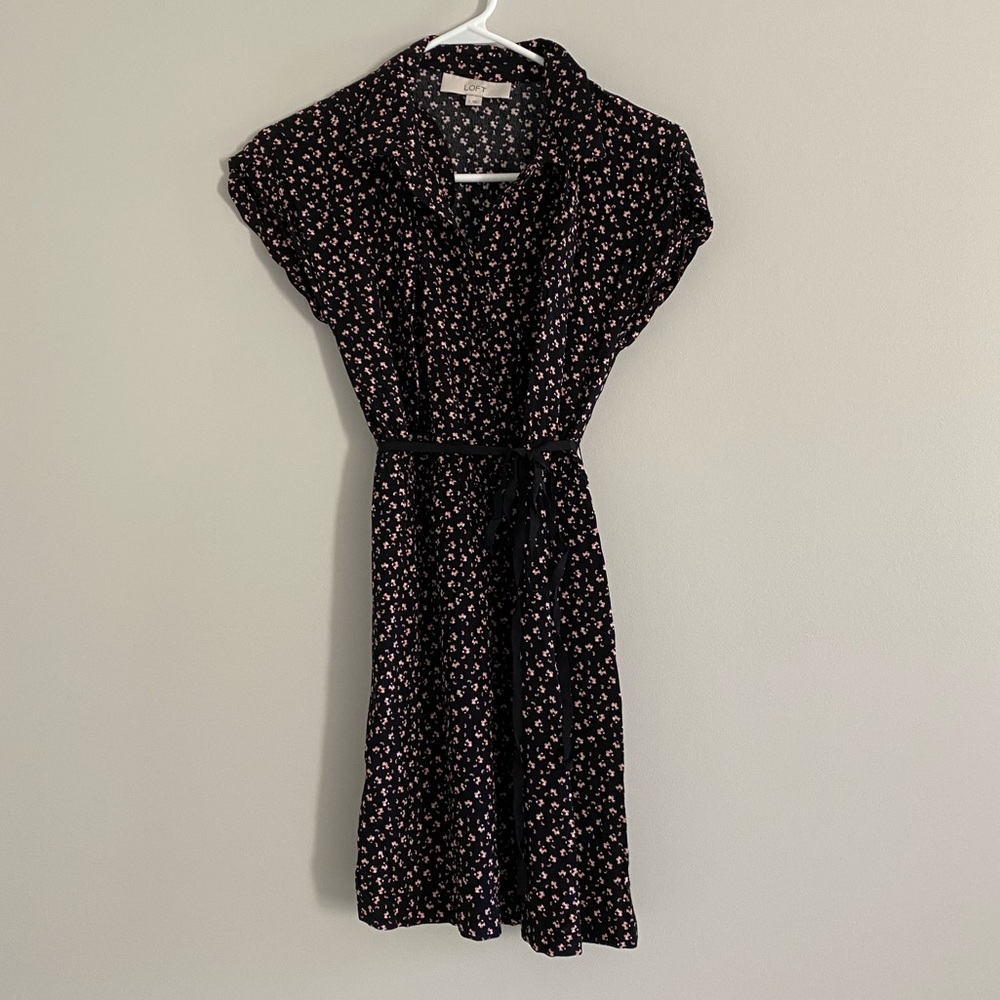 Loft - Collared Short Sleeved Dress